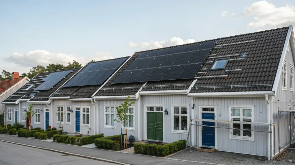 installation av solpaneler pa radhus i tappstrom ekero 1625